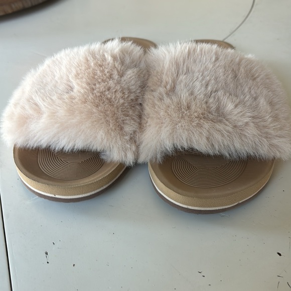 🍁💐Cozy Faux Fur Slide Sandals - Cream - Picture 2 of 4